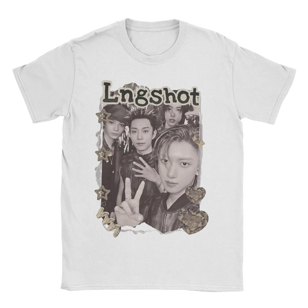 2026 Lngshot Ohyul Rising Gruppo K-Pop Hip-Hop Magliette Kpop per Uomo Donna Cotone Magliette a Manica Corta Abbigliamento Estivo