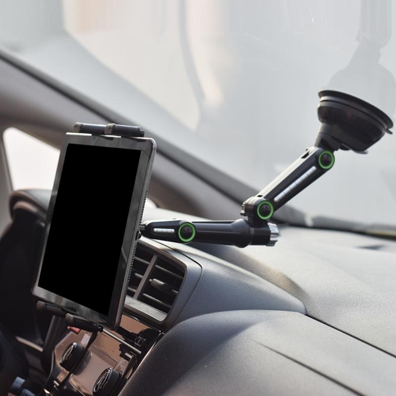 360 Degree Rotating Tablet Stand Holder  Long Arm Suction Cup for Car, Trucks with Strong Suction Grip