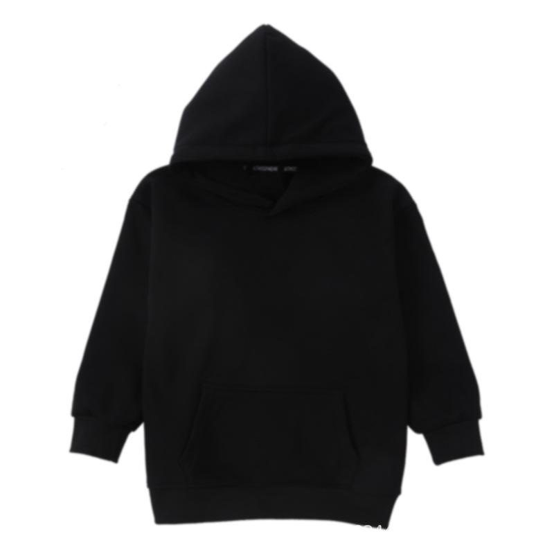 Kids' Hooded Sweatshirt - Unisex, Pure Cotton, 320g, Fleece Lining, Solid Color, Loose Fit for Boys & Girls.