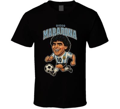 Diego Maradona Vintage Retro Karikatur T-skjorte