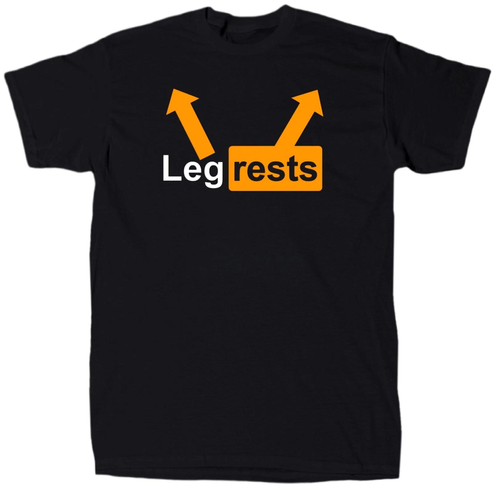 Leg Rests Men’s Funny Offensive Rude Humor T-Shirt - Cotton - Gift - Crew S