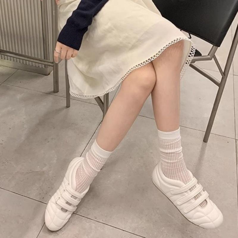 Fashion Women's Ballet Flat Shoes 2025 Summer New Casual Sports Shoes Retro Round Toe Comfortable Flat Outside Soft Shoes Zapatos Mujer
