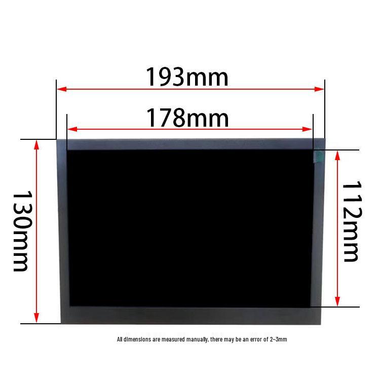 8" HD ლითონის LCD მონიტორი, 1080P სამრეწველო/მანქანაზე დასამონტაჟებელი დისპლეი HDMI ინტერფეისით