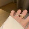 Trendy New Fashion Silver Color Open Dancing Moving Butterfly Rings Dainty Insect Minimalist Rings For Women Girl Jewelry