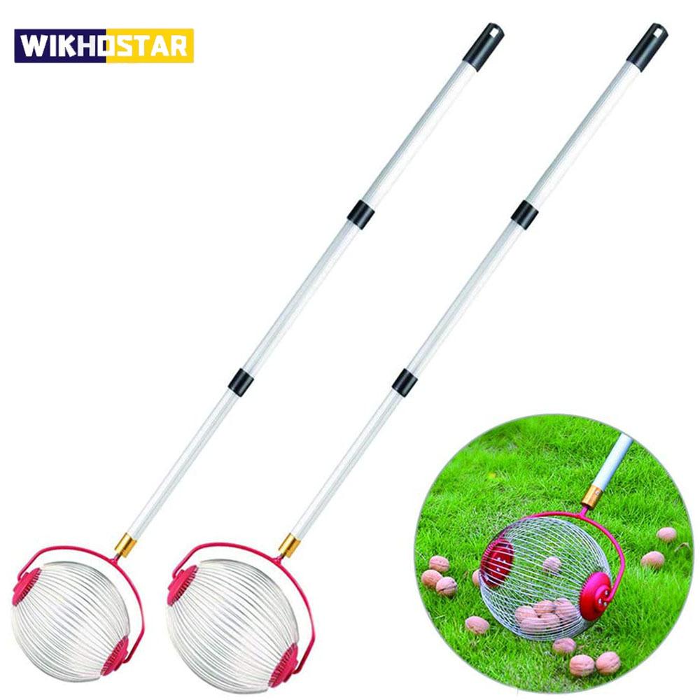Ball Collector Rolling Nut Harvester Ball Picker Adjustable Outdoor Manual Tools Picker Collector Walnuts Pecans Crab Apples