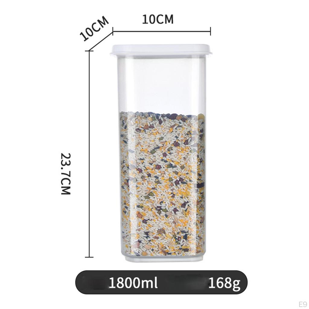 Box with Lids Transparent Square Vacuum Lid Jars Sealable Container