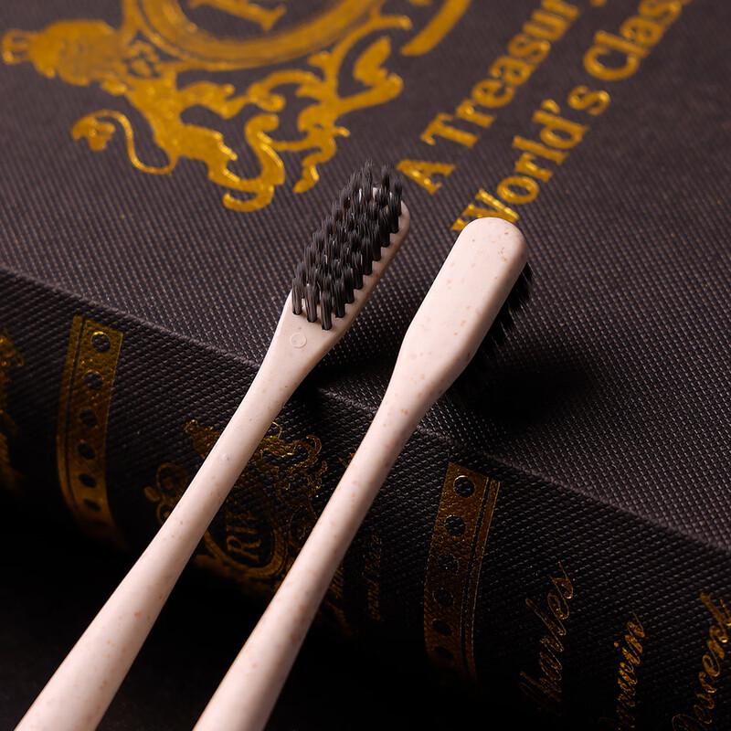 Disposable Hotel Toothbrush with Bamboo Charcoal Bristles