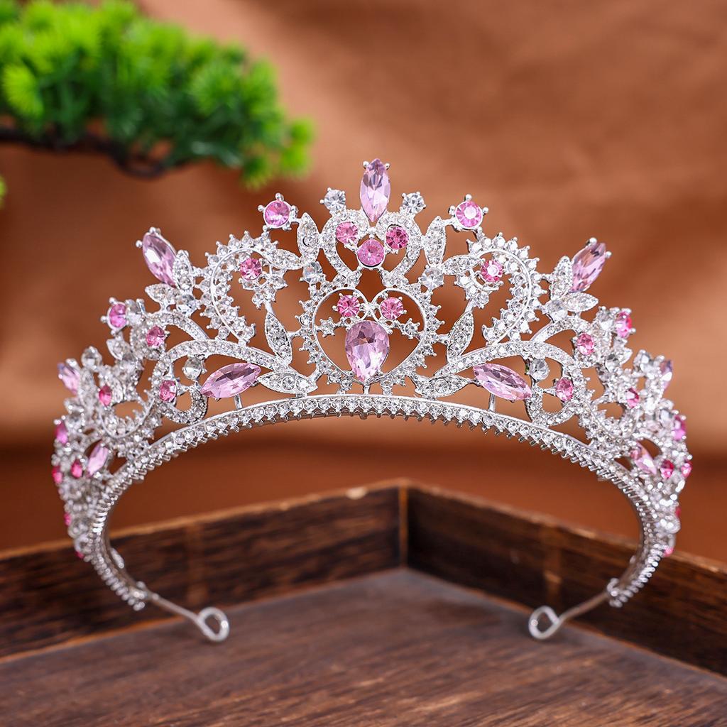 European and American Bride Baroque Crown Headwear Rhinestone Princess Crown Hair Accessories Wedding Dress Headband Accessories