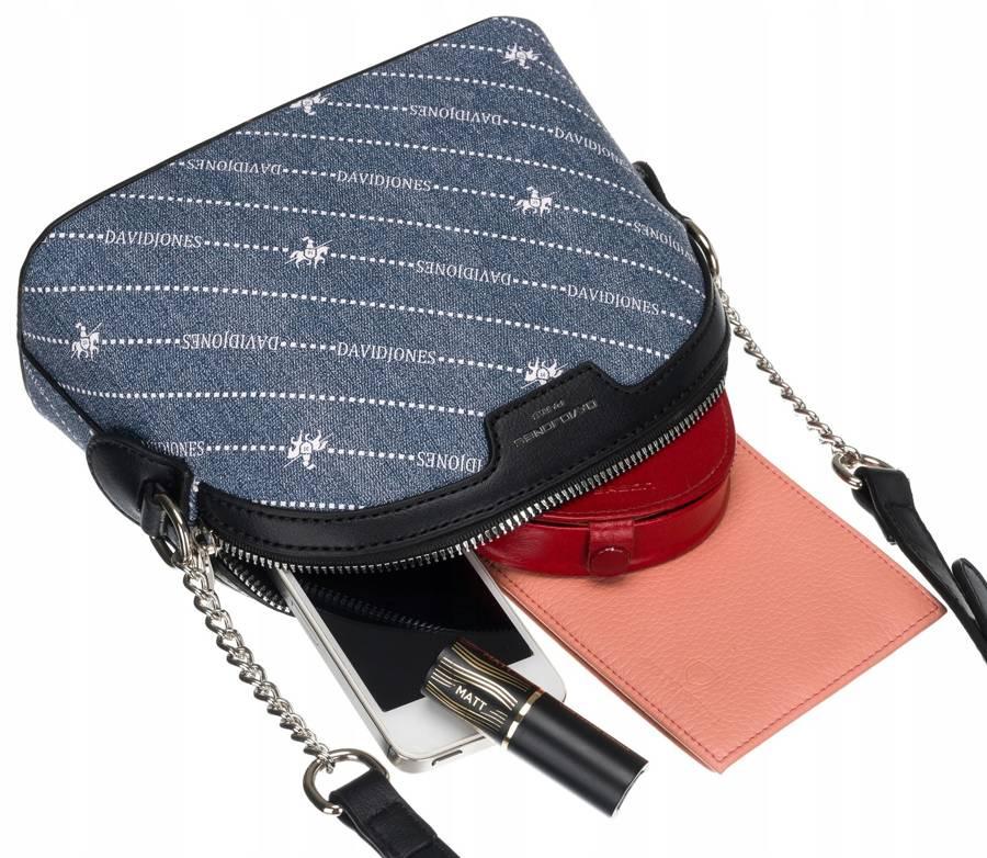 Women's messenger bag made of eco-leather imitating jeans - David Jones