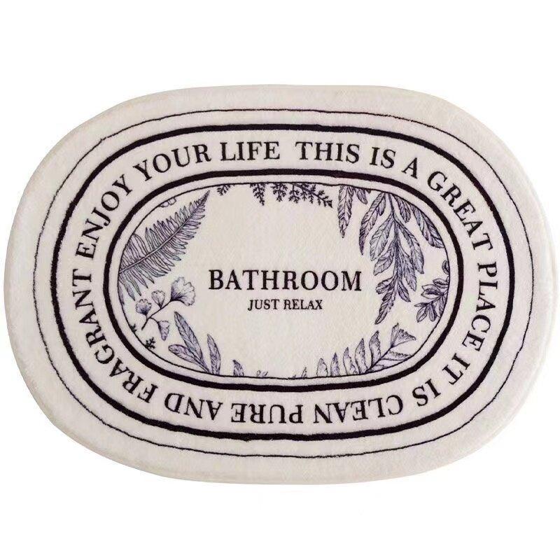 French Style Retro Floor Mat Non Slip Soft Area Rug For Bathroom Bedroom Living Room Home Decor