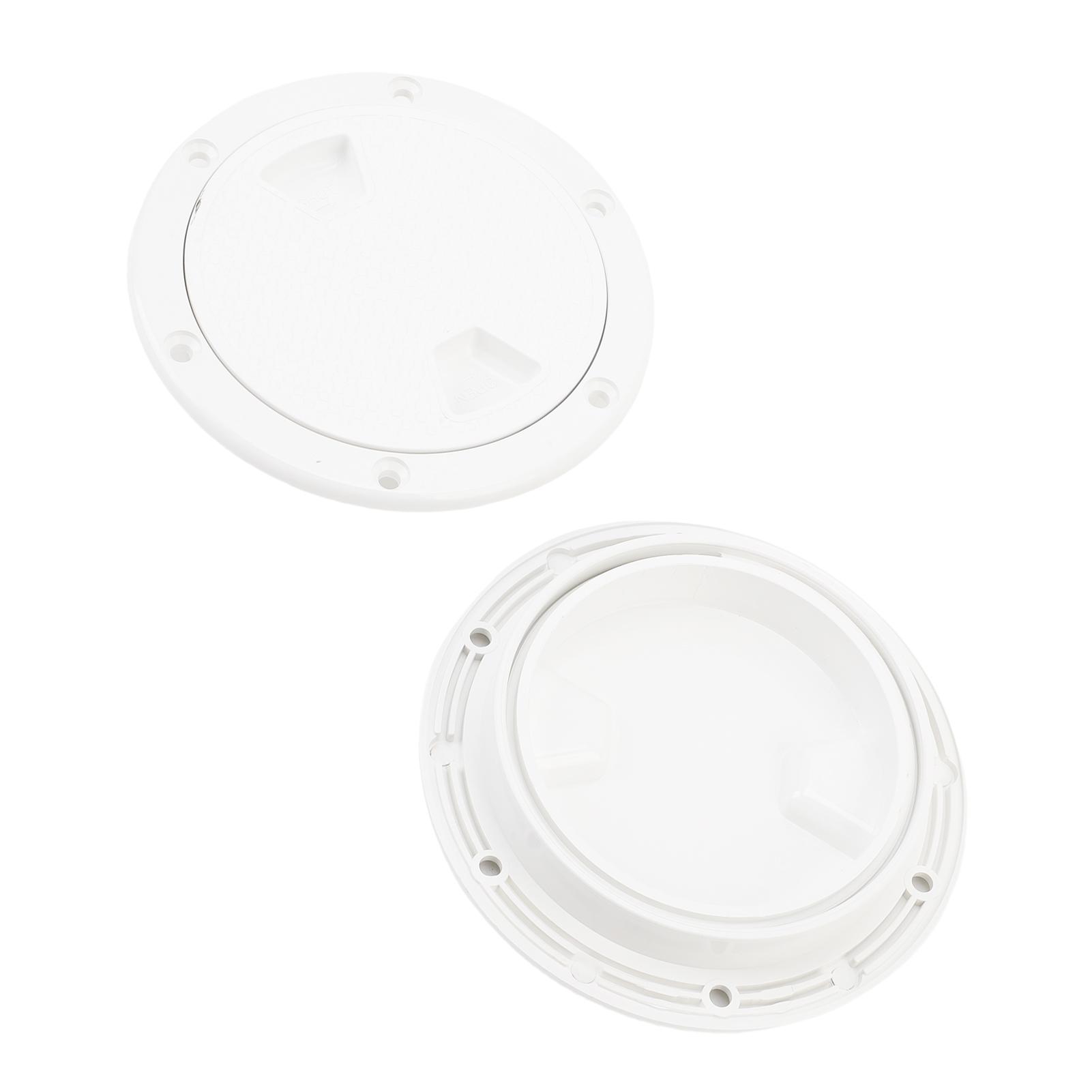 

2PCS Boat Deck Plates Non Slip Round Shape Thickened Rubber Inspection Deck Plate with Detachable Cover