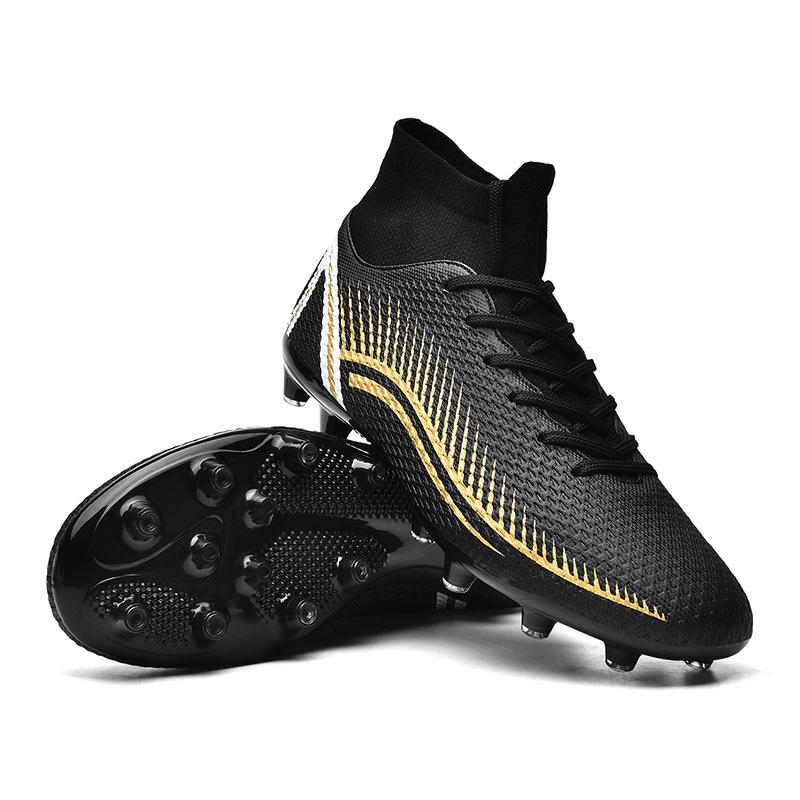 Sneakers Men's High Top Spikes Competition 47 Artificial Grass Large Size Foot Length Students Broken Nails Soccer Shoes Teens