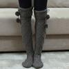 Ins Knee High Stockings Plush Ball Thicken Knitted Stockings Fashion Leg Warmer Stocking  Home
