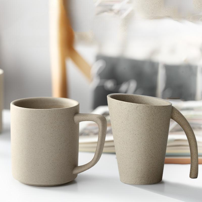 

Vintage Coffee Color Ceramic Coffee Cup Home 300ml Teacup Office Tea Set Art Mug Breakfast Milk Oatmeal Mug Home Decoration Gift 301-400ml