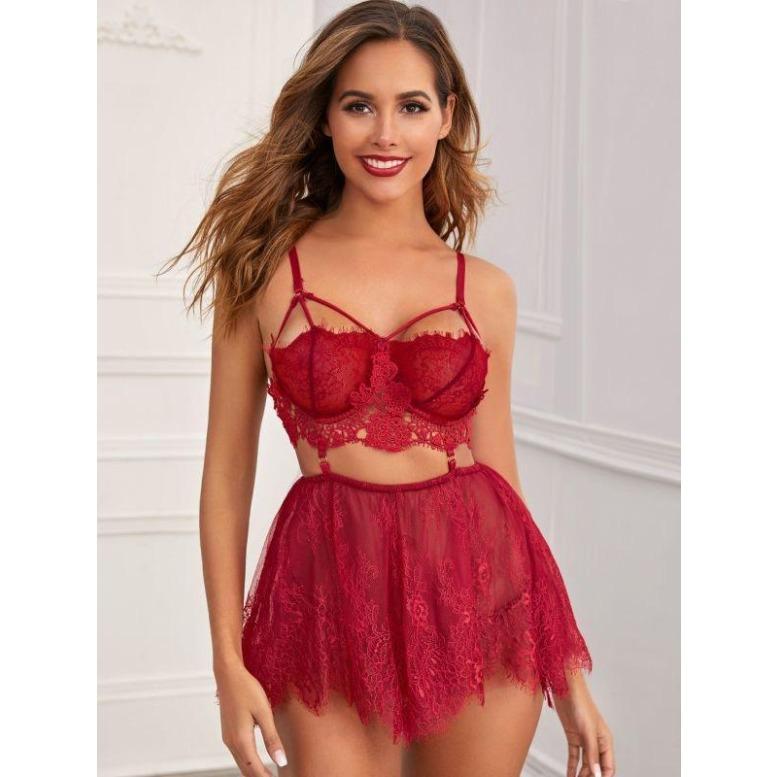 Новый продукт, прозрачное сексуальное нижнее белье, кружевной сексуальный костюм, прямой поставщик, пеньюар на подвязках One size fits all