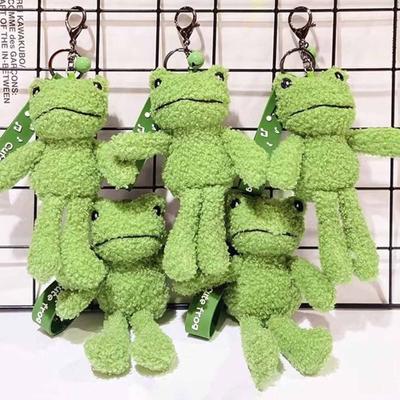 Grün für Frosch Schlüsselanhänger Plüsch Schlüsselanhänger Cartoon Rucksack Anhänger für Mädchen T
