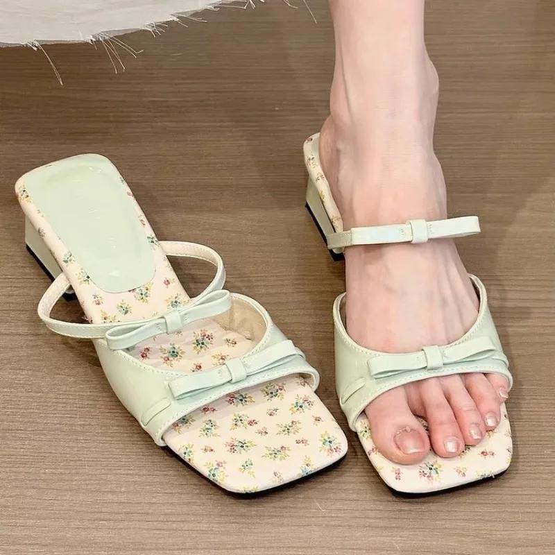 Mode Sommer Keilabsatz Damen Sandalen Elegant High Heels Schuhe Luxus Sandalen Damen Designer Mode Offene Zehenpartie Schmetterlingsknoten Schuhe Damen