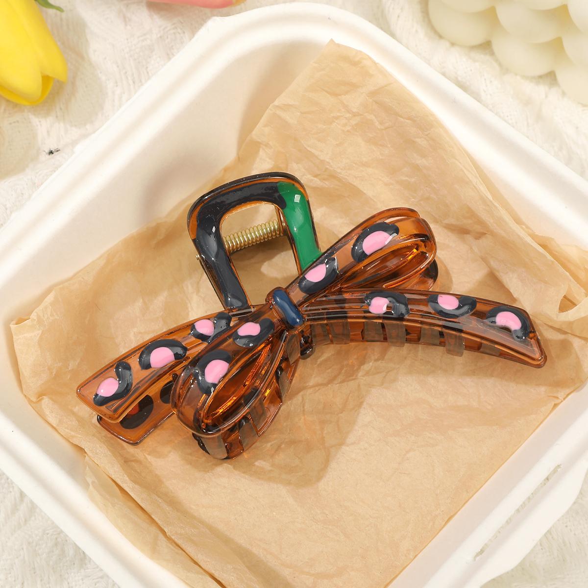 

AWAYTR Dazzling Polka Dots Hair Claws Fashion Acrylic Hair Clips Crab For Women Girl Gift Hair Accessories Valentine Headwear