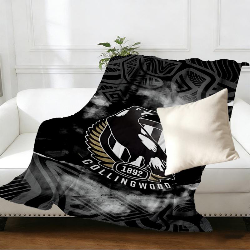 Football Club Print Blanket - Soft & Comfortable, for Bedroom, Travel, Sofa, Home Decoration - Birthday Christmas Gift for Friend