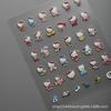 5D Embossed Cute Cartoon Anime Nail Stickers for DIY Manicure