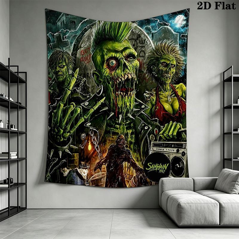 Glam-style Horror Movie Pattern Home Decor Tapestry, Wall Hanging, Decorative RV Wall Cloth.ZGT0914191