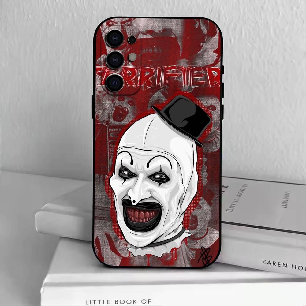 Gothic-Terrifier-Art the Clown Phone Case Black Silicone Soft For Samsung S25,S24,S21,S22,S23,S30,Ultra,S20,Plus,Fe,Lite
