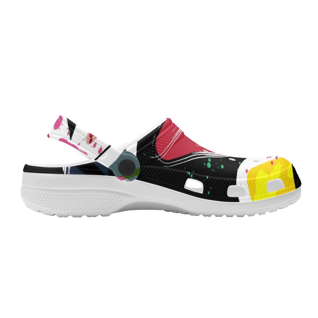 Unisex Printed Garden Shoes EVA Clogs Lightweight Breathable Slip On Sandals for Beach Pool Bathroom Home Indoor Outdoor Wear