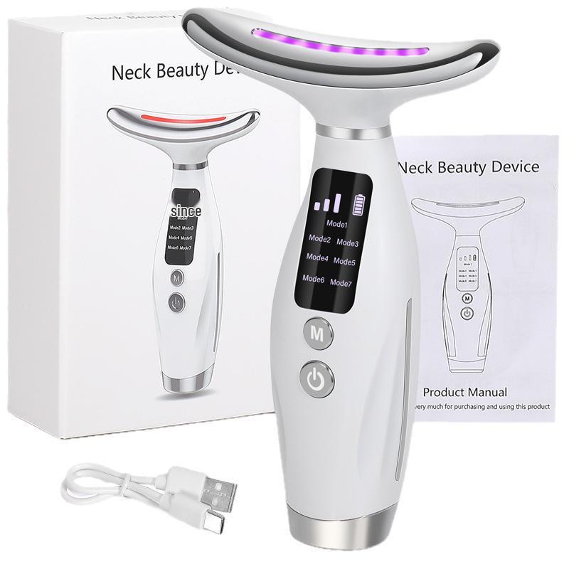 Microcurrent Neck & Face Beauty Device for Wrinkle Reduction