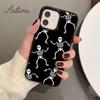 Tanzende Skelette Handyhülle für iPhone 11 12 13 14 Pro Max mini X XR XS SE 2020 6S 7 8 Plus Samsung Galaxy S21 S22 Hülle