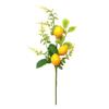 Artificial Lemon Branch with Green Leaf Simulation Fake Lemon Branch Lifelike Plant Stem for Home DIY Arrangement Decor