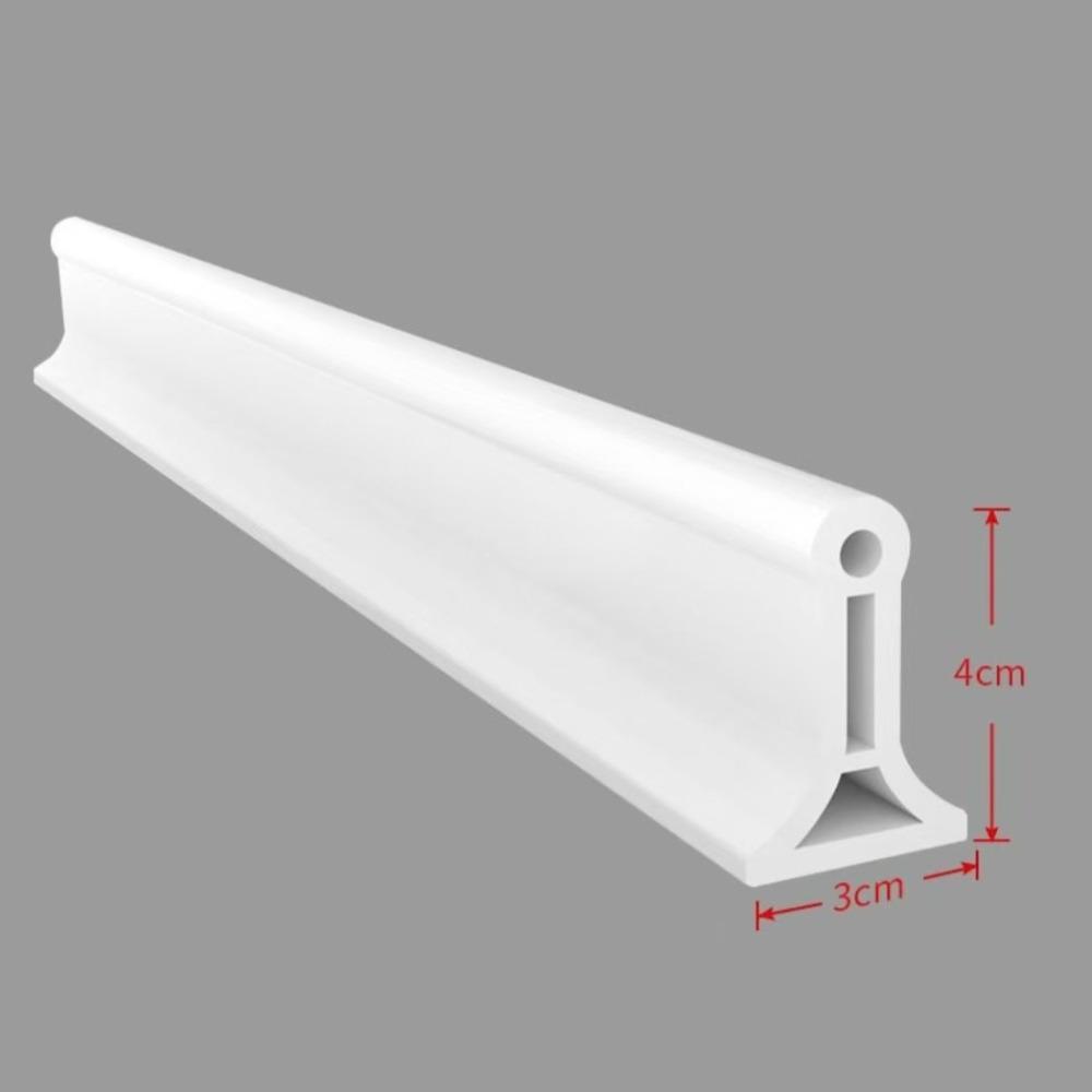 

100cm Shower Water Dam Collapsible Design Wet Dry Separation Water Retention System Walk in Curbless Water Blocker Shower Area білий