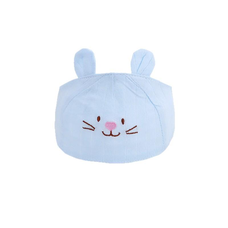 Summer Baby Cotton Thin Open Top Hat Newborn Fontanelle Cap Breathable Cool Hat With Embroidered Cat Design For Infants