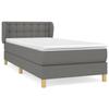 Exclusive House - Bed Slat Base with Mattress Dark Grey 100x200cm Fabric