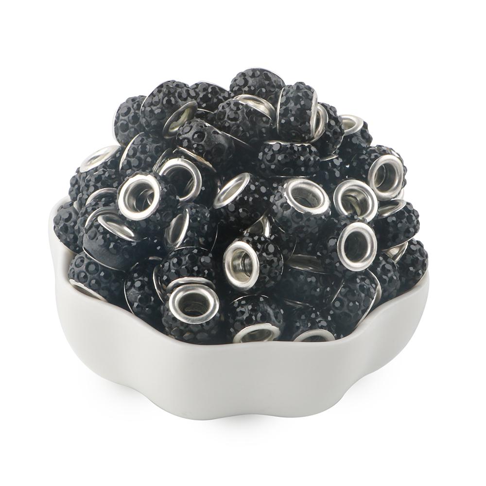 20Pcs 11.5mm Round Rhinestone Crystal Glass Big Hole Beads For Jewelry Making Charms For Bracelet Earrings Jewelry Accessories