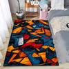Rug Carpet Mat Non-Slip Geometric Graffiti Area Rug for Living Room Bedroom Bathroom Kitchen Nursery Playroom Modern Home Decor
