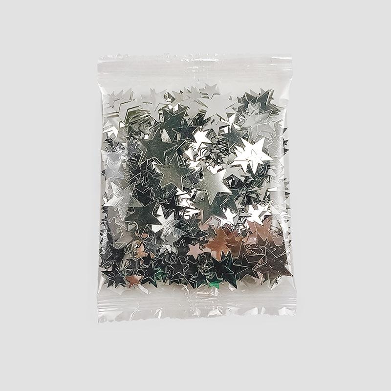 Pentagram Independence Day Festival Star Sequins Pack – 10MM Flat Mixed Three-Color