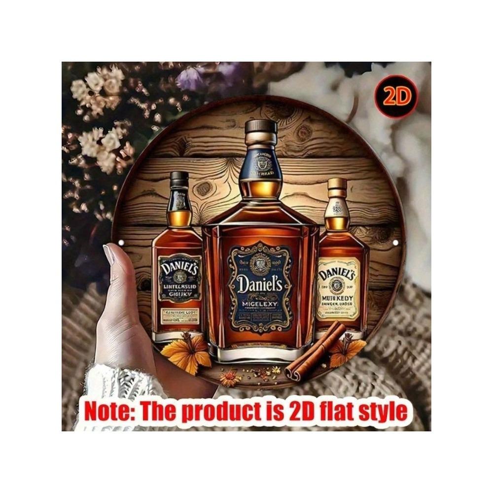 Vintage Metallwandkunst Poster Daniel Whiskey Bar Dekor 20x20cm