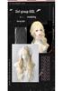 Milky White Gold Long Curly Wig with Bangs – Big Waves, Sweet Lolita Style for Daily Wear