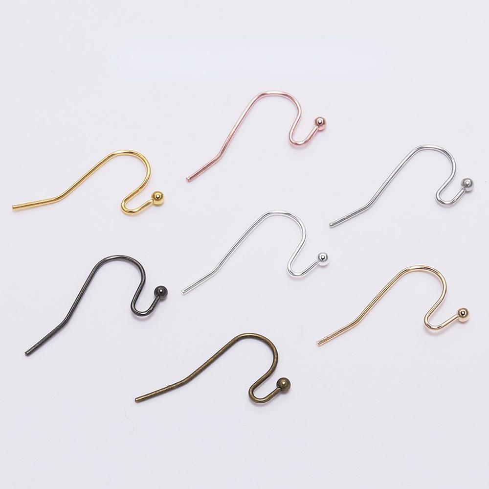 100pcs/lot 21*16mm Earring Hooks Findings Ear Hook Earrings Clasps For Jewelry Making DIY Earwire Supplies