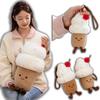 Kawaii Ice Cream Plush Toy Cute Cherry Ice Cream Stuffed Dolls Soft Food Plushies Cuddly Pillow Home Decor Gift For Girl