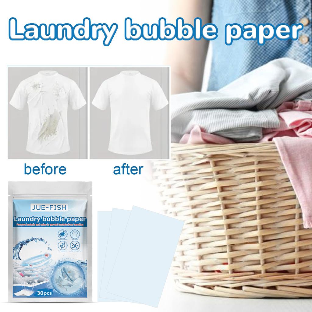 Laundry Bubble Paper: Cleanses, Stains, Long-lasting, Long-lasting Fragrance, Concentrated Laundry Tablets, Protective Clothing, Whitening Household