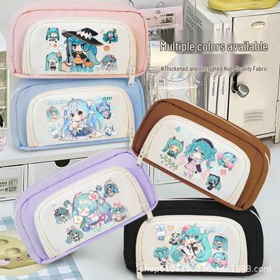 Astuccio per Matite Anime di Grande Capacità Hatsune Miku per Ragazze e Studenti