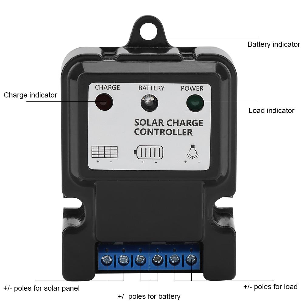 PWM Intelligent Smart Solar Energy Discharge Charge Controller Regulator DHS?5S6V/12V 10A