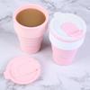 Silicone Folding Coffee Cup 375ml Portable Travel Tumbler Collapsible Cups with Lid  Kitchen