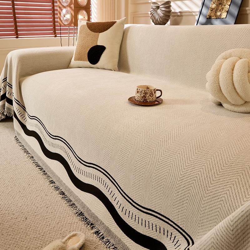 

Роскошный чехол для дивана премиум-класса из шенилла, всесезонный, универсальный, 2025 новинка, диванное полотенце, диванный плед, чехол для дивана 180*460cm