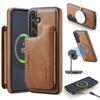 2 In 1 Detachable Card Holder Wallet Magnetic Case For Samsung S26 Ultra S25 Edge S24 Plus S23 RFID Triple Fold Pocket Bag Cover