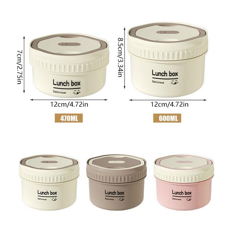 1Set Lunch Box Portable Insulated Lunch Container Set Stackable Bento Stainless Steel Lunch Container