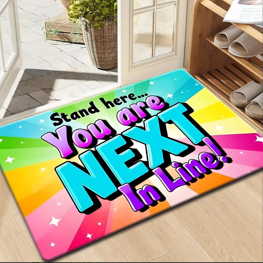 

1pc You Are Next Rug – Rainbow Design, Soft Mat for Entryway, Kitchen, Bathroom door mat entrance 40x60cm16x24in