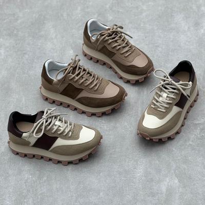Retro Forrest Gump Leather Women's Shoes Leather Comfortable Sports Casual Cowhide Daddy Shoes