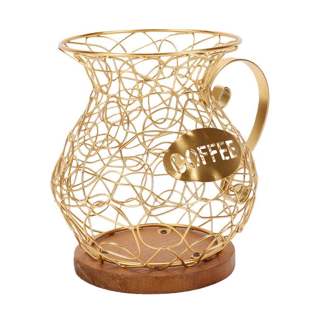 Coffee Pod Holder Organizer Sturdy Versatile Coffee Capsule Storage Basket for Kitchen Counter Office Desktop